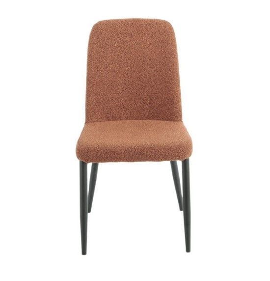 Стілець Vetro Mebel N-44 теракотовий + чорний (N-44-terracotta-boucle/ black) 1914476124 фото