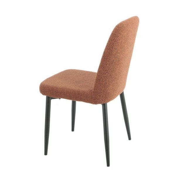 Стілець Vetro Mebel N-44 теракотовий + чорний (N-44-terracotta-boucle/ black) 1914476124 фото