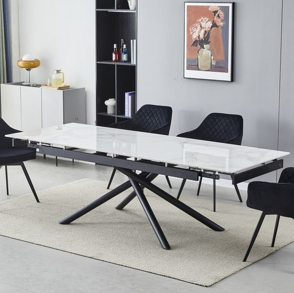 Стол Vetro Mebel TML-819 вайт клауд+черный (TML-819-white-cloud) 1884209333 фото
