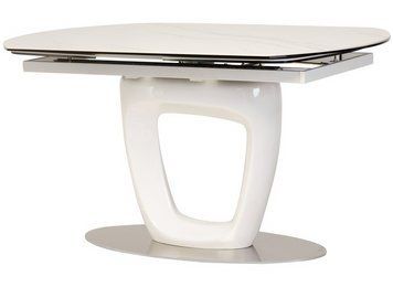 Стіл Vetro Mebel TML-825 білий мармур + білий (TML-825-white-marble) 1454026038 фото