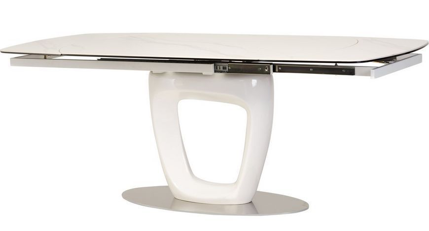 Стіл Vetro Mebel TML-825 білий мармур + білий (TML-825-white-marble) 1454026038 фото