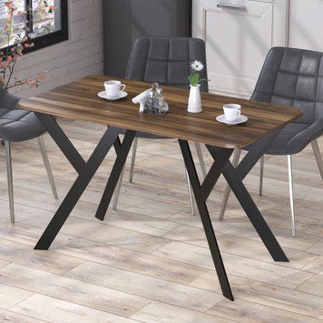 Стол Loft Design Ишла 120-65 с закругленными углами Орех Модена 1700887681 фото