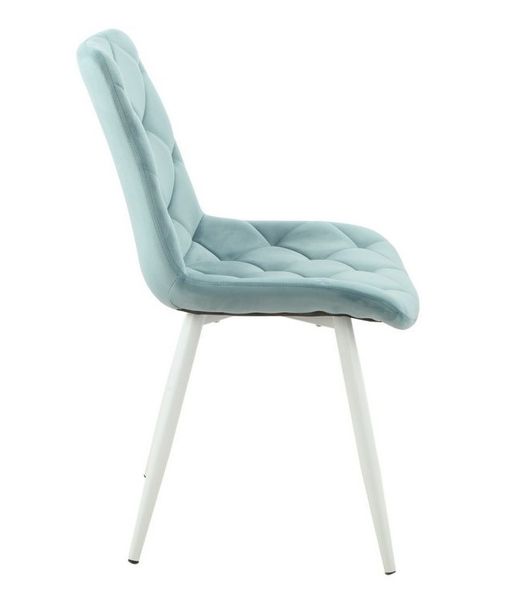 Стул Vetro Mebel М-45 голубой топаз + белый (M-45-blue-topaz-velur/white) 1792138290 фото