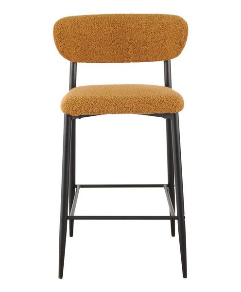 Стул барный Vetro Mebel В-160 горчичный+черный (B-160-mustard-boucle/ black) 1983092397 фото