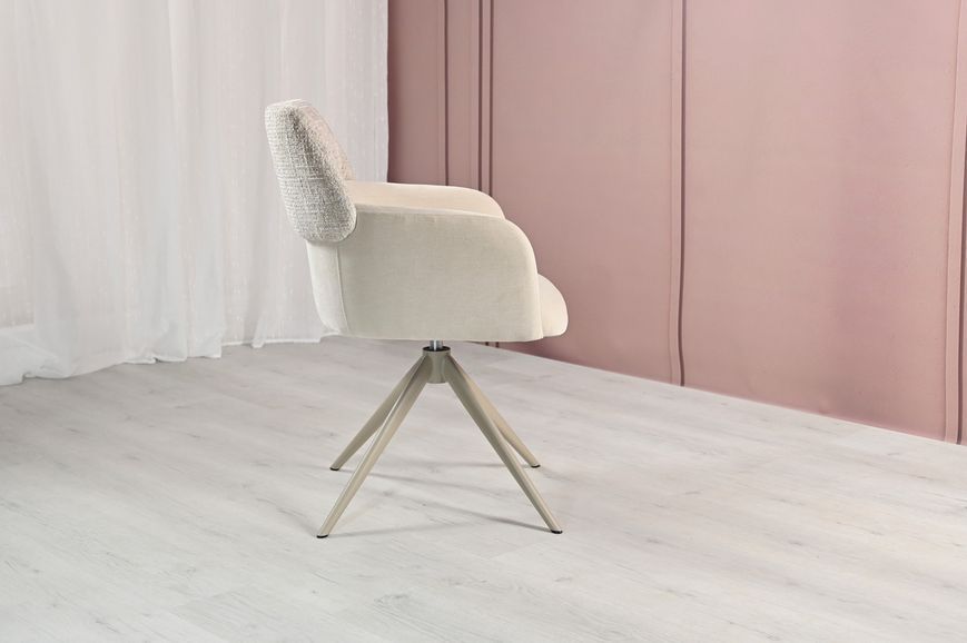 Стілець Vetro Mebel R-165 поворотний Тофу ніжки капучіно (R-165-tofu-chenille/cappu) 2564587678 фото