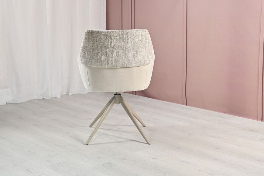 Стілець Vetro Mebel R-165 поворотний Тофу ніжки капучіно (R-165-tofu-chenille/cappu) 2564587678 фото