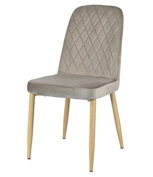Стілець Vetro Mebel N-44 Капучіно велюр ніжки дуб (N-44-cappuccino-velur/oak) 2474944234 фото