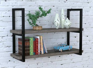 Полка Loft Design PL2-112-36 Черный/Дуб Палена 11114pl2-112360306 фото