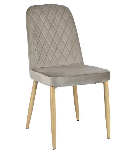 Стул Vetro Mebel N-44 Капучино велюр ножки дуб (N-44-cappuccino-velur/oak) 2474944234 фото