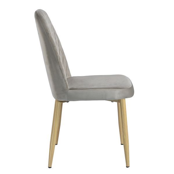 Стул Vetro Mebel N-44 Капучино велюр ножки дуб (N-44-cappuccino-velur/oak) 2474944234 фото