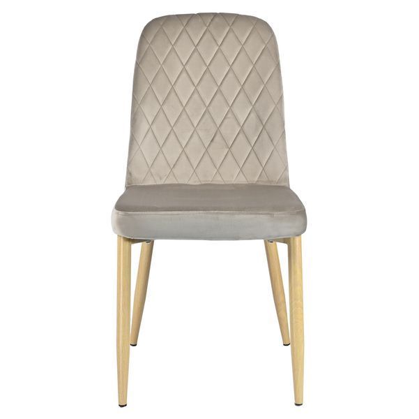 Стул Vetro Mebel N-44 Капучино велюр ножки дуб (N-44-cappuccino-velur/oak) 2474944234 фото