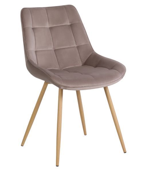 Стул Vetro Mebel N-45 Капучино велюр ножки дуб (N-45-cappuccino-velvet/oak) 2475507480 фото