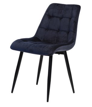 Стілець Vetro Mebel N-46 чорнильно-синій + чорний (N-46-ink-blue-velvet/ black) 1692189154 фото