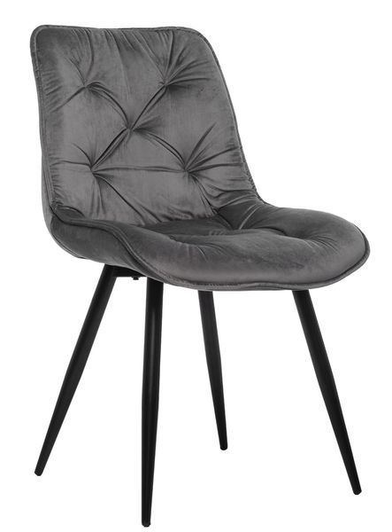 Стул Vetro Mebel М-48 серый+черный (M-48-grey-velvet/ black) 1744305342 фото