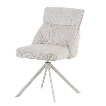 Стілець Vetro Mebel R-168 поворотний Перлинний нюд ніжки білі (R-168-pearly-nude/white) 2558472930 фото