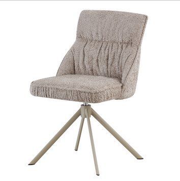 Стілець Vetro Mebel R-168 поворотний Перлинний тауп ніжки капучіно (R-168-pearly-taupe/cappuc) 2559018079 фото