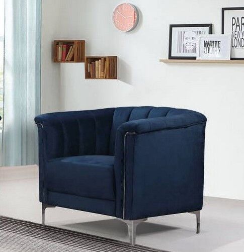 Крісло Vetro Mebel Джованні (Giovanni-indigo-velvet-armchair) 1462723008 фото