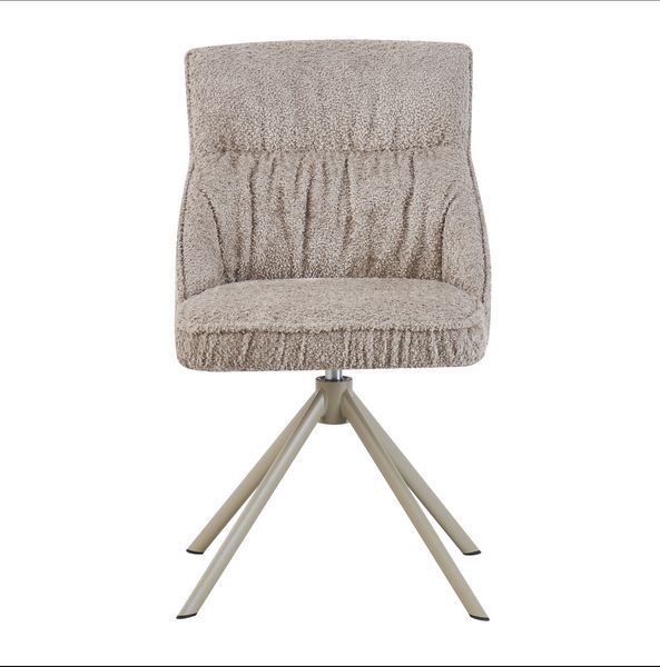 Стул Vetro Mebel R-168 поворотный Жемчужный тауп ножки капучино (R-168-pearly-taupe/cappuc) 2559018079 фото