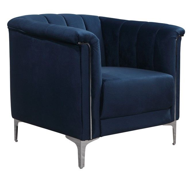 Крісло Vetro Mebel Джованні (Giovanni-indigo-velvet-armchair) 1462723008 фото