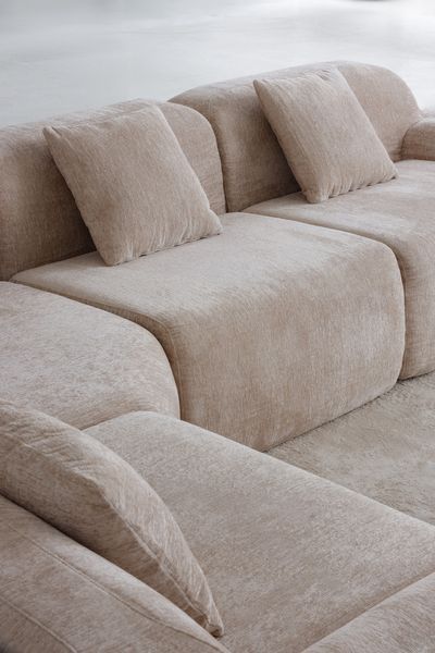 Бескаркасний модульний диван Vetro Mebel Дакота перлинний беж (Dakota-sofa-pearl-beige) 3041933424 фото