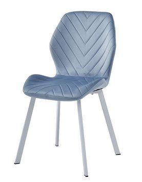 Стул Vetro Mebel N-54 голубой топаз + белый (N-54-blue-topaz-velur/white) 2140733282 фото