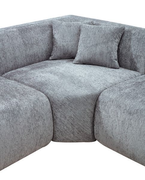 Бескаркасний модульний диван Vetro Mebel Дакота перлинний сірий (Dakota-sofa-pearl-gray) 3041940972 фото