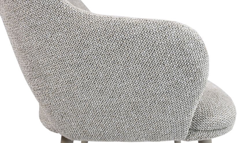 Стілець Vetro Mebel M-234 Натуральний льон ніжки капучіно (M-234-dark-grey/black) 2559091794 фото