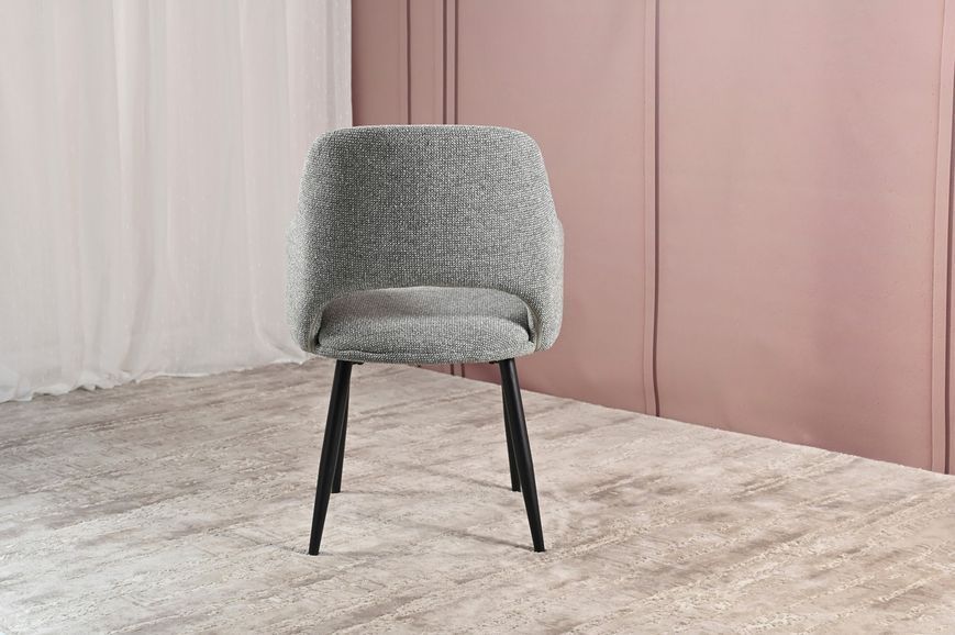 Стілець Vetro Mebel M-234 Натуральний льон ніжки капучіно (M-234-dark-grey/black) 2559091794 фото