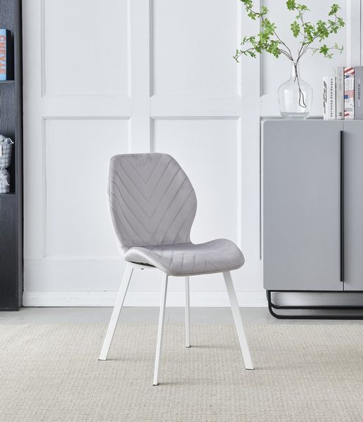 Стілець Vetro Mebel N-54 латте + білий (N-54-latte-velur/white) 2141230838 фото