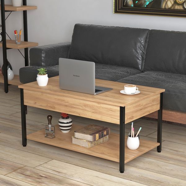 Журнальный стол Loft Design L-5 Slider Дуб Крафт золотой 1712165503 фото