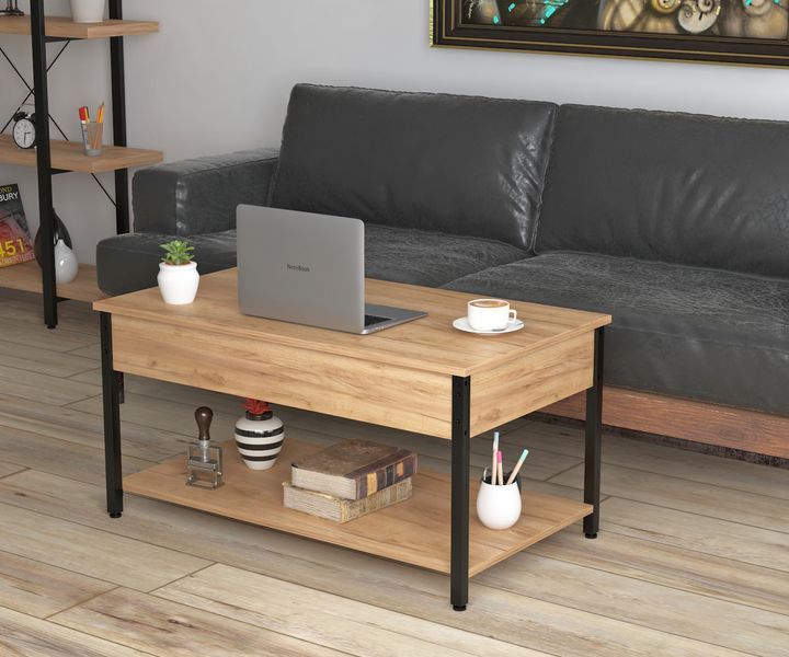 Журнальный стол Loft Design L-5 Slider Дуб Крафт золотой 1712165503 фото