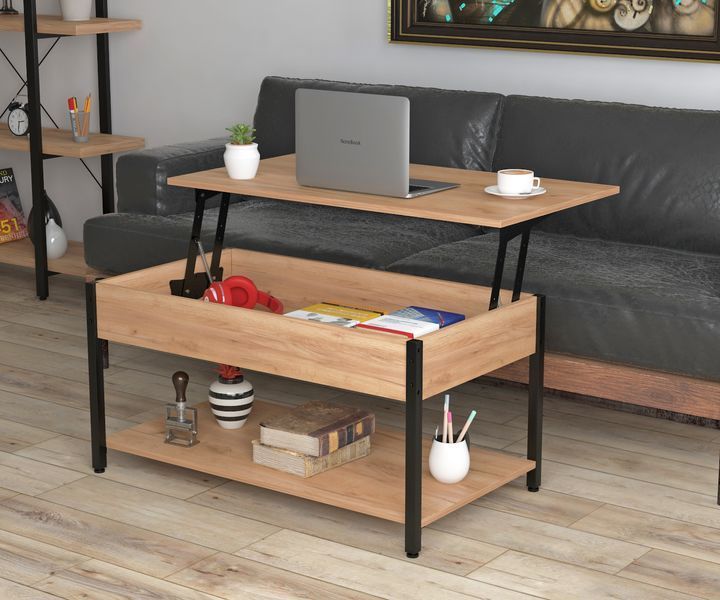 Журнальный стол Loft Design L-5 Slider Дуб Крафт золотой 1712165503 фото