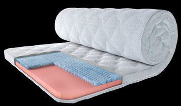 Тонкий матрац-топер Eurosleep Climatic Latex Gel 150х200 см 2634298096 фото