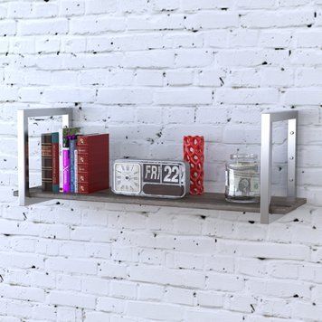 Полиця Loft Design PL1-112-18 Сріблястий/Дуб Палена 11114pl1-112180206 фото