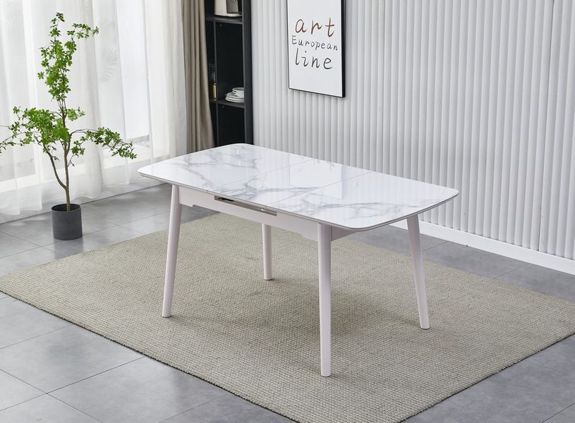 Стол Vetro Mebel ТМ-76 Уайт клауд + розовый блаш (TM-76-petra-grey/ black) 2141703330 фото
