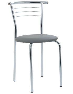 Стул AMF Маркос хром PVC кожзам Серый (218687) 2173173432 фото