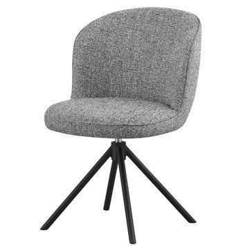Стілець Vetro Mebel R-160 поворотний Графітовий ніжки чорні (R-160-dark-grey-tweed/black) 2563969613 фото