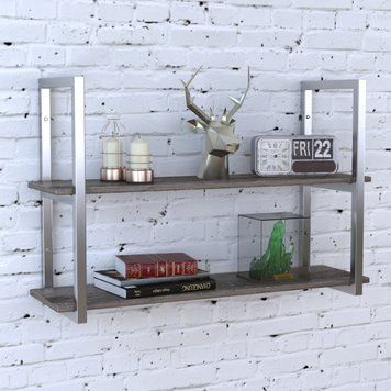Полка Loft Design PL2-92-18 Серебристый/Дуб Палена 11114pl2-92180206 фото