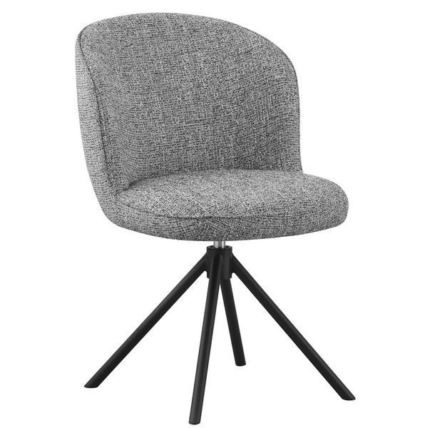 Стілець Vetro Mebel R-160 поворотний Графітовий ніжки чорні (R-160-dark-grey-tweed/black) 2563969613 фото