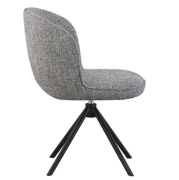 Стілець Vetro Mebel R-160 поворотний Графітовий ніжки чорні (R-160-dark-grey-tweed/black) 2563969613 фото