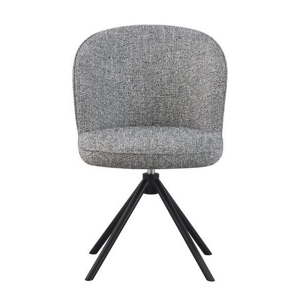 Стілець Vetro Mebel R-160 поворотний Графітовий ніжки чорні (R-160-dark-grey-tweed/black) 2563969613 фото