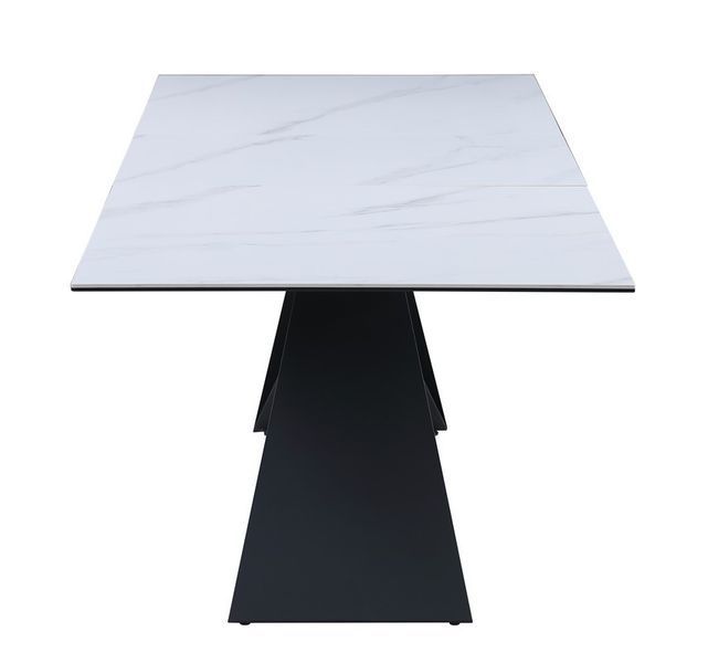Стіл Vetro Mebel ТМL-880 (Бруно) білий мармур + чорний (TML-880-white-marble) 1606929111 фото