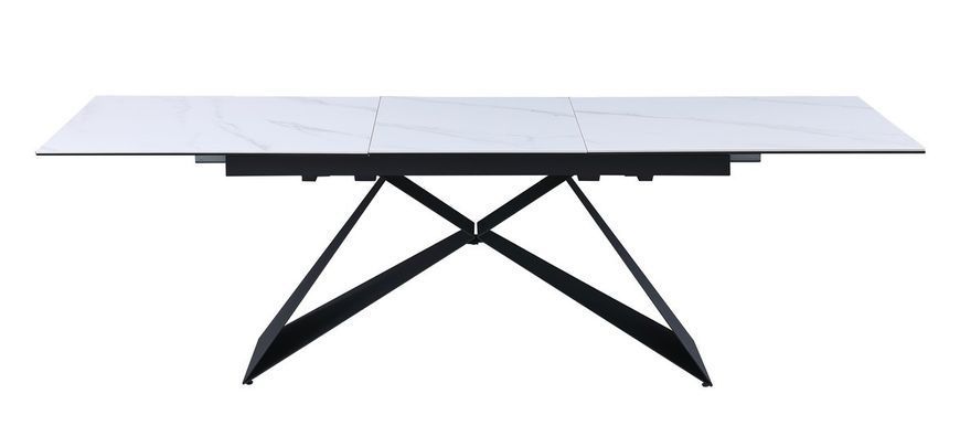 Стіл Vetro Mebel ТМL-880 (Бруно) білий мармур + чорний (TML-880-white-marble) 1606929111 фото