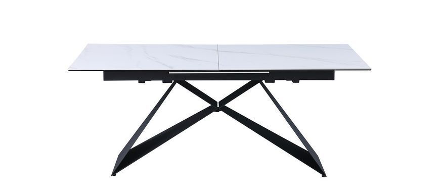 Стіл Vetro Mebel ТМL-880 (Бруно) білий мармур + чорний (TML-880-white-marble) 1606929111 фото