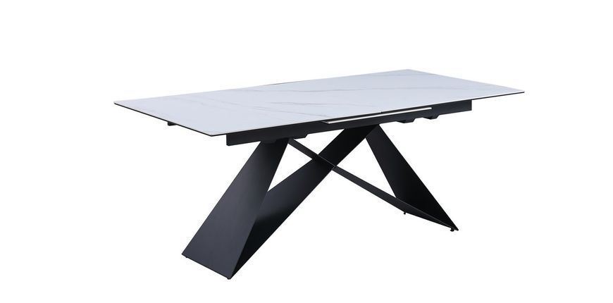 Стіл Vetro Mebel ТМL-880 (Бруно) білий мармур + чорний (TML-880-white-marble) 1606929111 фото