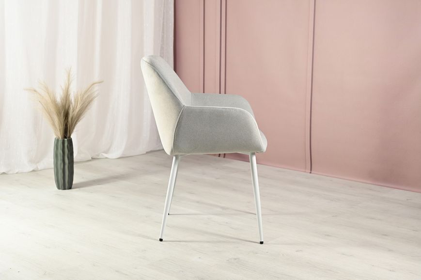 Стул Vetro Mebel M-220 Устричный Мохер, ножки белые (M-220-oyster/white) 2467801448 фото