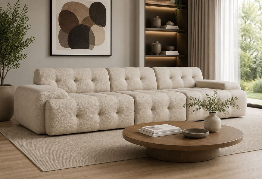 Безкаркасний модульний диван Орегон Бежевий (Oregon-sofa-beige) 3042083696 фото