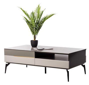 Стіл журнальний Vetro Mebel Лаціо бланко мармур + чорний (Lacio-blanco-marble-coffee-table) 1744279262 фото
