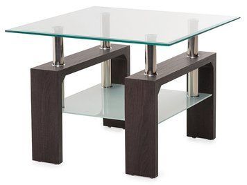 Стол Vetro Mebel C-106 прозрачный+венге (C-106-wenge) 1168360648 фото