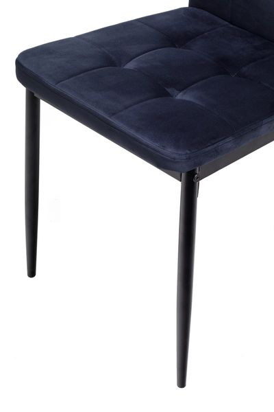 Стул Vetro Mebel N-66-2 индиго+черный (N-66-2-indigo-velvet) 1744224916 фото